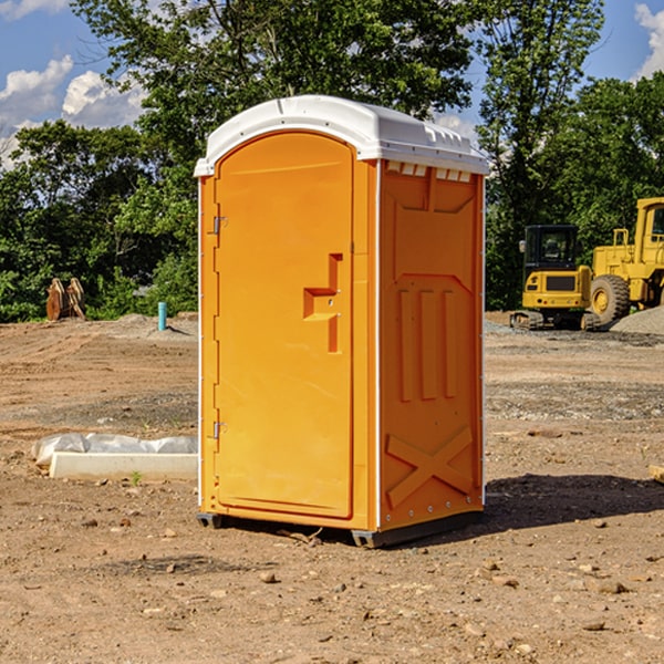 how often are the porta potties cleaned and serviced during a rental period in Fremont County